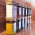 Kuocodall 12 201 8oz Pcs Glass Spice Jars with Bamboo Airtight Lids & Labels - Square Small Empty Food Storage