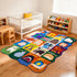 Ythropon Playroom,4x6 Kids Rugs for Feet Upgrade Ultra Non Slip Area Rug, Washable Play Mat Rug Cute Animal Carpet