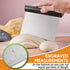 Spring Chef Dough Bench Scraper for Baking, Stainless Steel Kitchen Dough Cutter Tool, Dishwasher Safe, Black