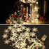 Aprjv 96 String Lights LED Curtain Light, LED Fairy Hanging String Lights Waterproof Christmas Snowflake Lights