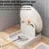 H&W 2Pcs Spoon Rest with Lid Holder, Foldable Kitchen Counter Spoon Holder for Utensils, Beige + Grey
