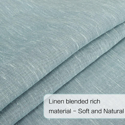 H.VERSAILTEX Sheer French Door Curtain, Light Filtering Rod Pocket Drapes, 52"x72" - Teal, Tieback Included