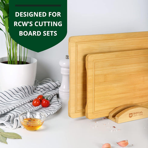 ROYAL CRAFT WOOD Cutting Board Stand, Organizer for Cutting Board Sets, Holds up to 3 Cutting Boards to 0.6 Inches Thick
