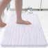 Buganda Memory Foam Bathroom Rug Mat 30x20, Extra Soft Absorbent Non-Slip Machine Washable Bath Rugs for Floor, White