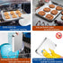 P&P CHEF Stainless Steel Toaster Oven Pan Set, 4-Pieces Mini Baking Pans, Rectangle 9 x 7 Inches