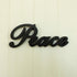 CVHOMEDECO. Matt Black Wooden Words Sign, Free Standing Peace Desk/Table/Shelf/Home Wall Decoration, 11 x 4-1/4 x 1 Inch