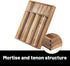 Acacia Wood Silverware Organizer, 5-Compartment Kitchen Utensil Drawer Organizer for Forks & Spoons, Flatware Holder