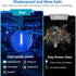 26FT 12+1 Bulbs, LAMPHOME Blue LED Outdoor String Lights, Patio Lights with Shatterproof Edison UL Waterproof