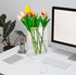 Acrylic Book Vase for Flowers, Modern Aesthetic Flowers Vase for Bookshelf, Desk, Room, Office, Home Decor (Clear)