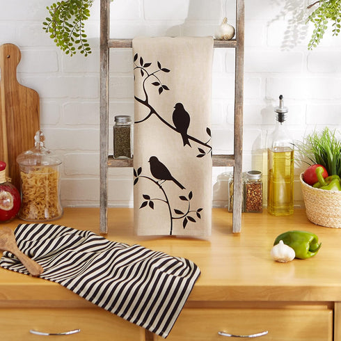 DII Decorative Oversized Festive Dishtowels, 18x28, Bushel & Peck, 2 Piece