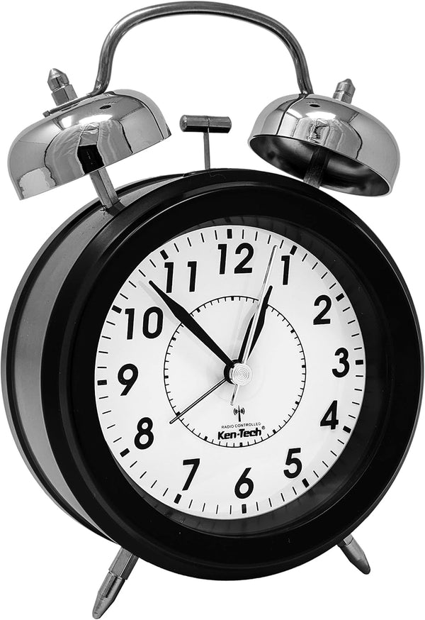 Sonnet Twin Bell Alarm Clock, SONNET-T-4678 - Very Loud, Battery Operated, Black