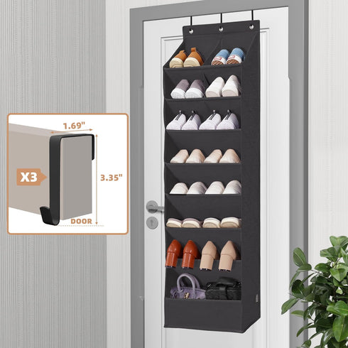 Closet 1 Pack STORAGE MANIAC Over the Door Shoe Organizer Heavy-Duty Large Deep Pocket Hanging Shoe Organizer Shoe Rack