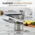 15oz Bellemain Large Potato Ricer Heavy Duty Stainless Steel Potato Masher for Smooth Mashed Potatoes, Baby Food