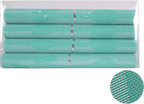 Deconovo Stain Resistant Place Mats – Durable Double-Faced Crossweave Woven Non-Slip for Round Table, 12x18 Inch.