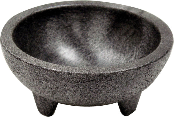 Winco Molcajete Salsa Bowls, 10-Ounce, Black, Medium
