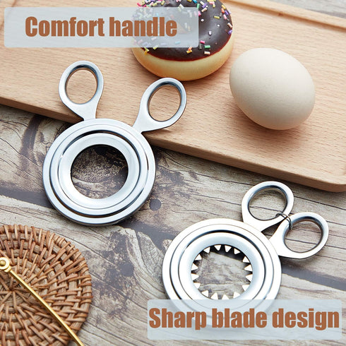 Boao 2 Pieces Stainless Steel Egg Topper Cutter for Boiled Egg Shell Scissors Opener Kitchen Tool