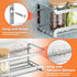 Spice Rack Wall Mounted 4 Pack, Space-Saving Organizer for Spice Jars and Seasonings, Chrome