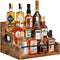Homode Liquor Bottle Display Shelf, 3 Step Coffee Syrup Rack Organizer, Countertop