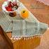 15.735.4 Inch Green Tassel Bedside Tablecloth Nightstand Cover Cloth Side Table Covers for End Night Stand Coffee Tea