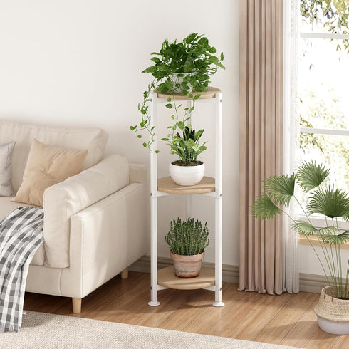 3 (3 Plant Stand Indoor Corner Tall Tier Metal Modern Flower Storage Plant Shelf Holder for Living Room Balcony Garden