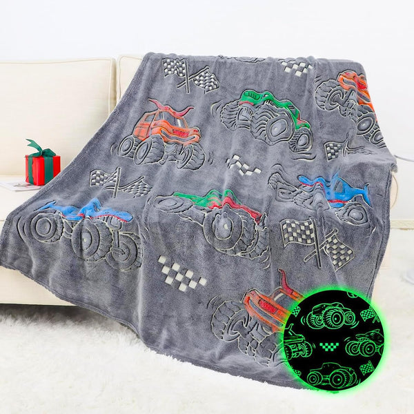 OHOIT Truck Blanket for Boys, Construction Excavator Tractor Toddler Blanket, Kids Gifts