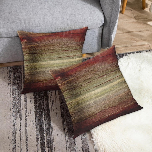 Emvency Set of 2 Throw Pillow Covers, Western Tribal Geometric Brown Southwest Decorative Pillow Case, 18 x 18 Inch