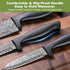 3 Pcs Kitchen Knife Set with Cover - Black Stainless Steel Knives Set for Cooking, Sharp Cutting Knives
