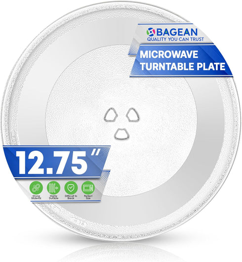 Microwave Plate Replacement 12.75 inch for GE WB49X10129 and WB49X10074 Microwave Glass Plate