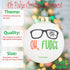 Tree Buddees Oh Fudge Funny Glass Christmas Ornament