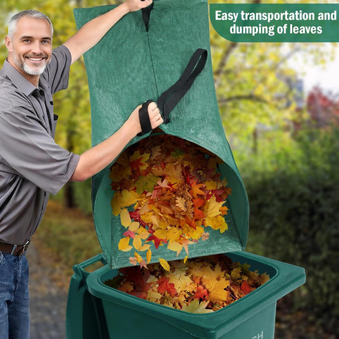 VICAMB 60 Gallon Leaf Collector,Collapsible Lawn & Leaf Bag,Heavy Leaves Pick up Tool Reusable Yard Waste Bags,Large