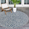 Unique Loom Outdoor Collection Area Rug - Cape Town, 3' 1" Round, Blue/Olive