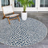 Unique Loom Outdoor Collection Area Rug - Cape Town, 3' 1" Round, Blue/Olive
