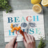 CounterArt Beach House 3mm Heat Tolerant Tempered Glass Cutting Board 10” x 8” - Manufactured in the USA