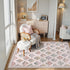 5x7 Cozy Wonnitar Pink Rugs for Bedroom Girls Nursery, Floral Print Washable Rug, Boho Ultra-Thin Non Slip Soft Carpet