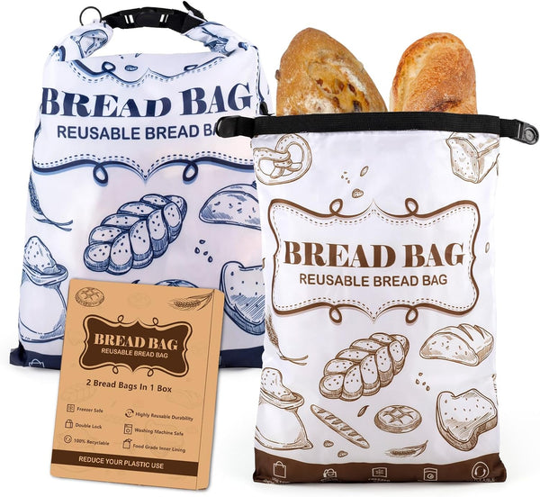 Bread Bags, 2 Packs Bread Bags for Homemade Roti, Reusable Sourdough Storage