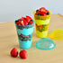 7 Sets 12 Youngever Reusable Plastic Yogurt Cups with Dome Lids, Spill and Leak Proof, Large Ounce
