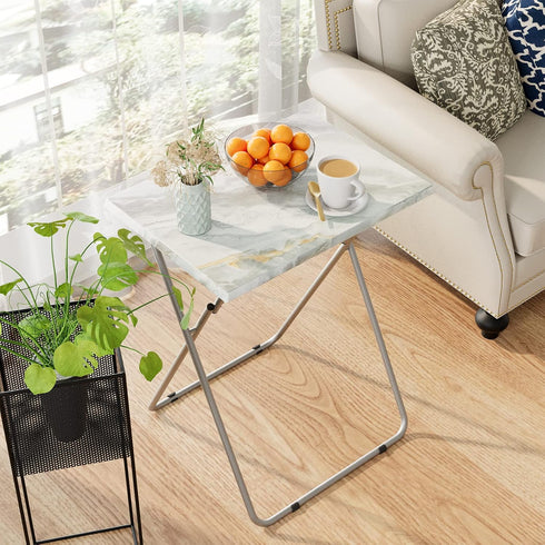4 15 18.9 26 Grey,1PC) Garden you Portable Folding TV Tray Dinner Snack Trays Table Portable Foldable Table Small Sofa