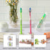 DQELFA 2PCS Countertop Ceramic Toothbrush Holder, Mini Sleek Toothbrush Holder Stand for Bathroom and Organizers, White