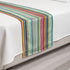 Lunarable Ethnic Bed Runner Set - Doodle Style Colorful Stripes with Circles, Decorative Bedding Scarf & Pillow Sham
