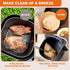 Air Fryer Paper Liners Disposable: 125PCS Non-Stick Parchment Paper for Baking, Roasting, Microwave (8IN-Round)