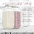 32oz kitchentoolz Square Glass Milk Bottle with White Metal Airtight Lids - Vintage Reusable Milk Jugs - Dairy Drinking