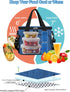Femuar Insulated Lunch Bags for Women/Men, Leakproof Lunch Cooler Bag for Work Office Picnic - Blue