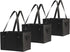 Earthwise Deluxe Collapsible Reusable Shopping Box Grocery Bag Set with Reinforced Bottom