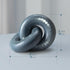 EOSAHR Boho Pine Wood Knot Decor Blue Wooden Chain Link Sculpture for Coffee Table, Bookshelf & Side Table Simple