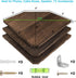 Set 2, (Brown-10 inch) Joiishom Wood Corner Wall Shelves of Solid Wood Corner Floating Shelves for Wall, Round End Wall