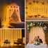 300 9.8 9.8 8 DomeStar LED Curtain Lights for Bedroom, x FT Fairy Lights with Modes Remote, Plugin Design for Holiday