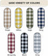Buffalo Check Tier Pair Window Curtain Set, 58 Inch Width, 24 Inch Length, Navy & Ivory Plaid Drapes