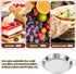 Luxshiny 2PCS Stainless Steel Roasting Pan, Round Baking Tray for Pizza and Turkey