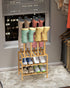 Closet, viewcare Small Boot Rack with Shoe Rack, Boot Rack Organizer Tall Boots for Bamboo Wood Shoe Shelf Storage