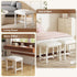 WBKATN White Vanity Stool, Small Vanity Chair, Cute Makeup Bench Seat with Leather Cushioned, Desk Stools for Bedroom